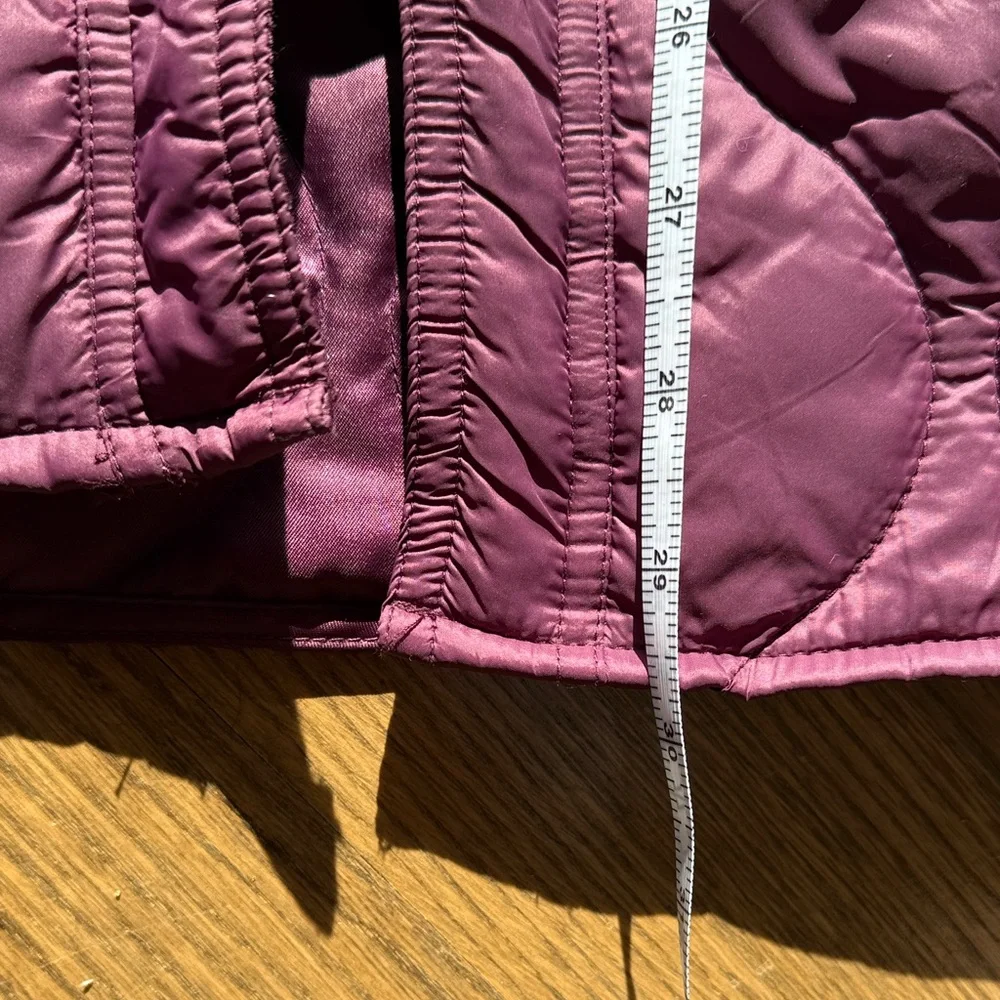 Plum Quilted Jacket with Front Pockets - Picture 11 of 12